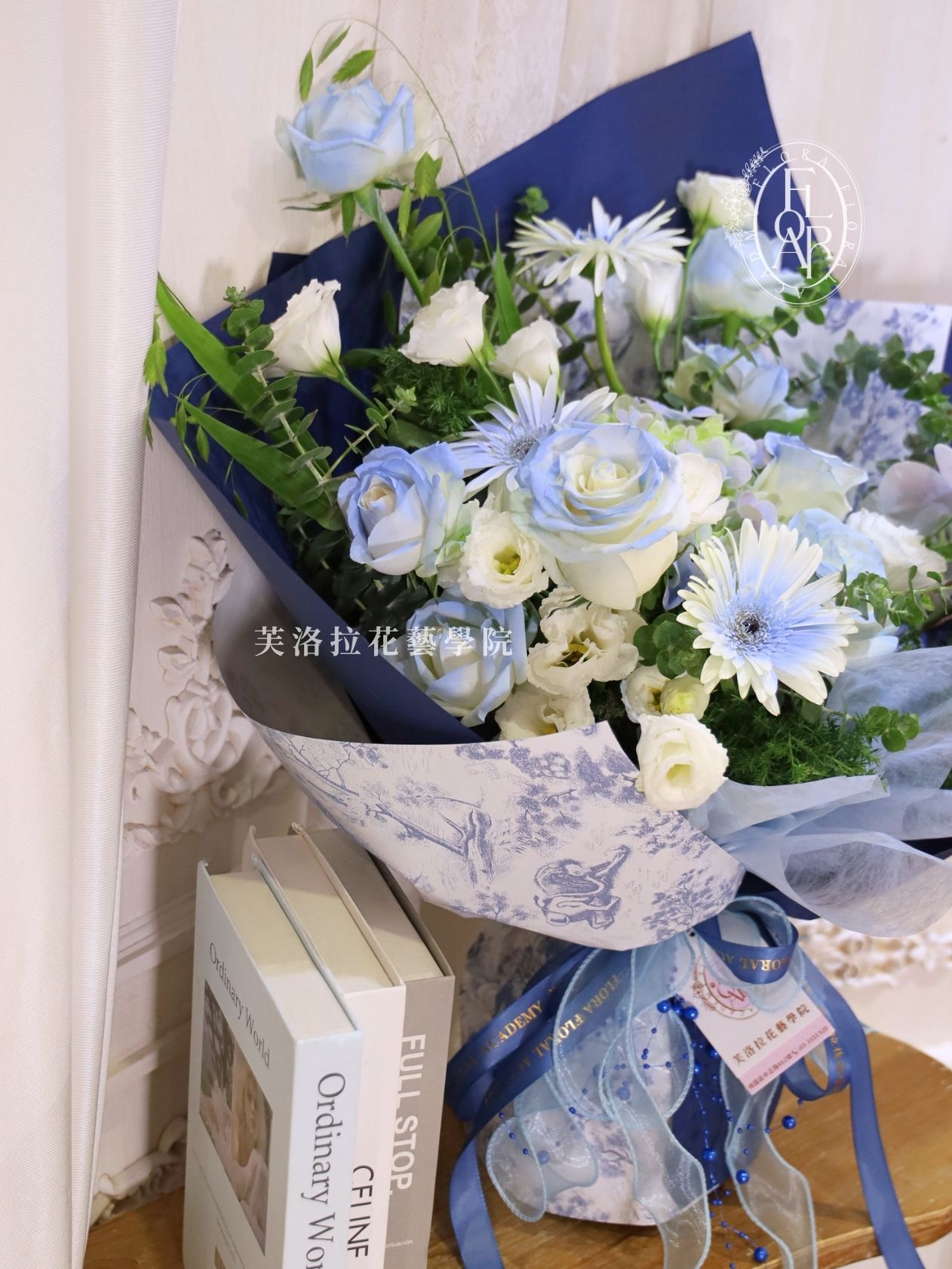 鮮花束|《午夜書店》|深海藍|客製化款:圖片 3