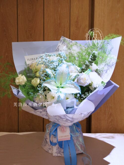 鮮花束｜《Velvet Jazz》｜藍色系花束｜客製化款