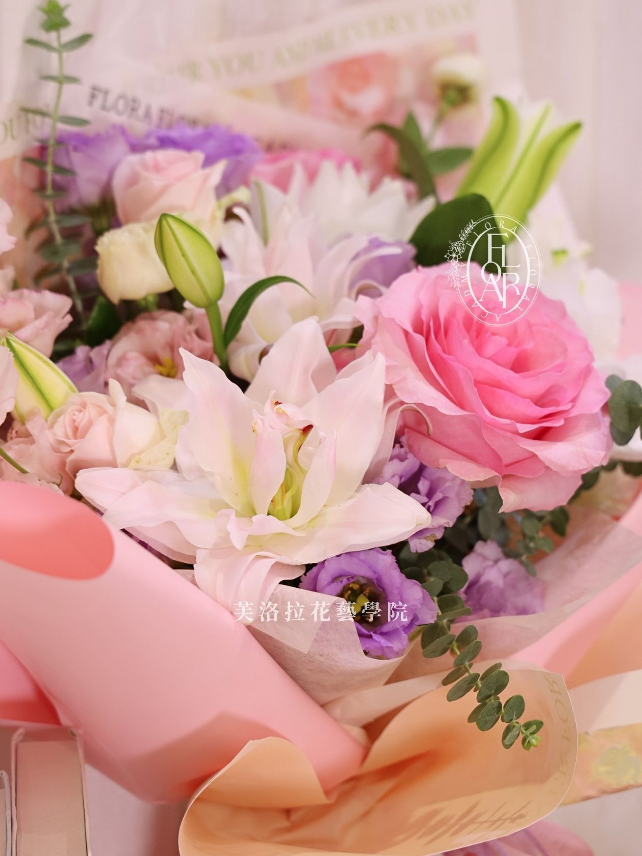鮮花束|《花冕》|粉玫瑰|客製化款:圖片 3