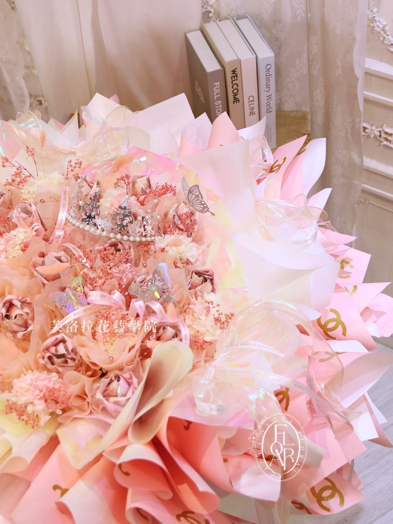 鈔票玫瑰花束|《花冠盛典》|巨型永生花束|客訂製款:圖片 2