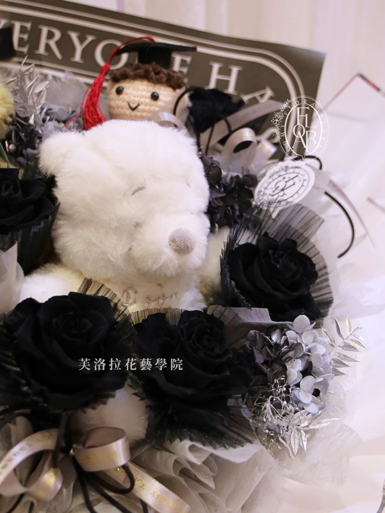 永生花束|《留影》|小熊維尼娃娃|畢業客製化:圖片 5