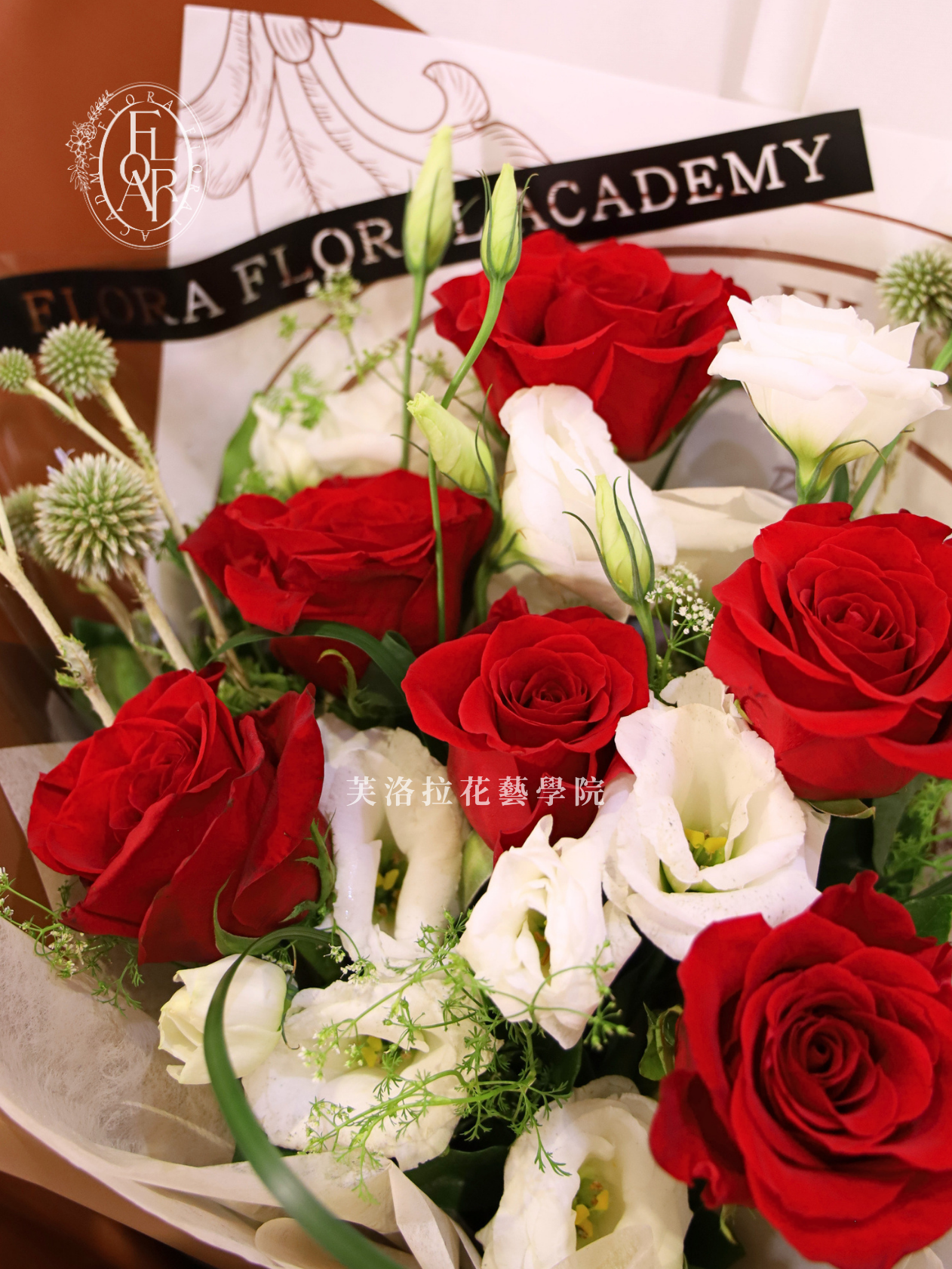 鮮花束|《Rosso Antico》|進口紅玫瑰|質感花束:圖片 5