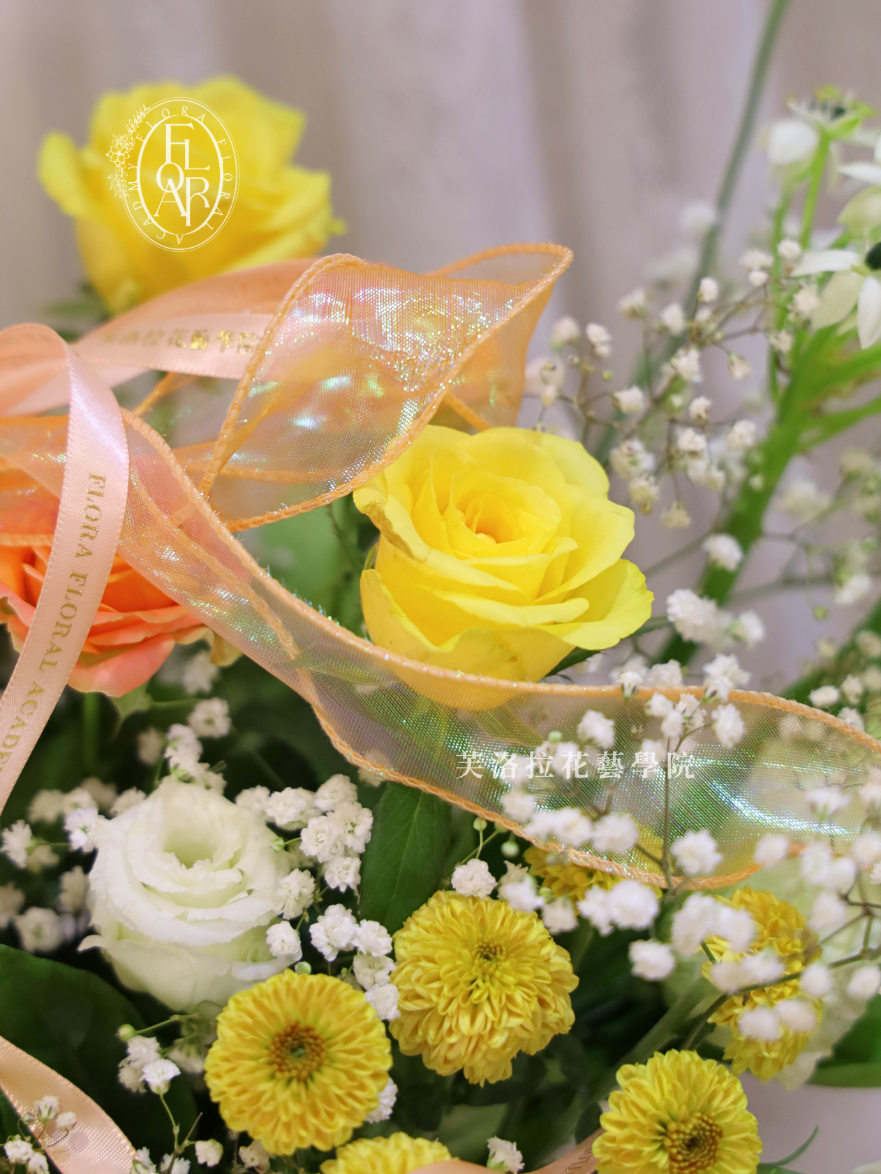 鮮花桌花|《晴園盛景》|黃玫瑰|客製花禮:圖片 6