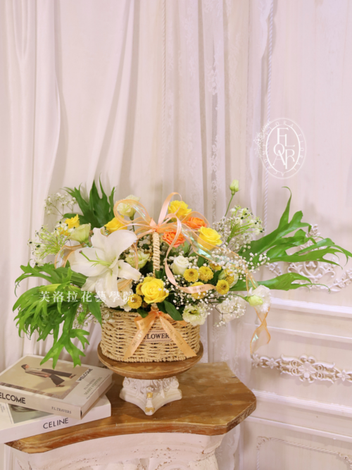 鮮花桌花｜《晴園盛景》｜黃玫瑰｜客製花禮