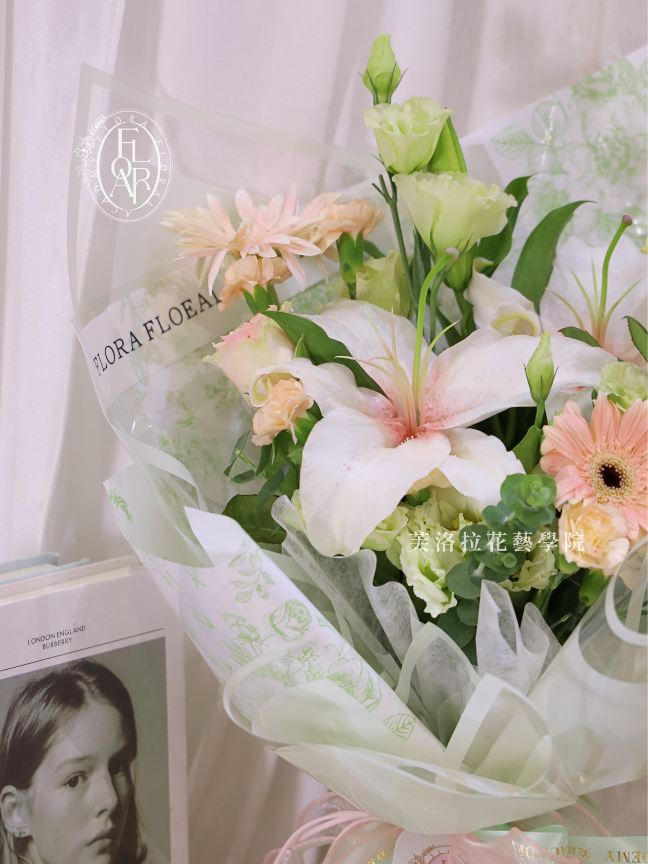 鮮花束|《春日序言》|百合玫瑰|氣質花束:圖片 4
