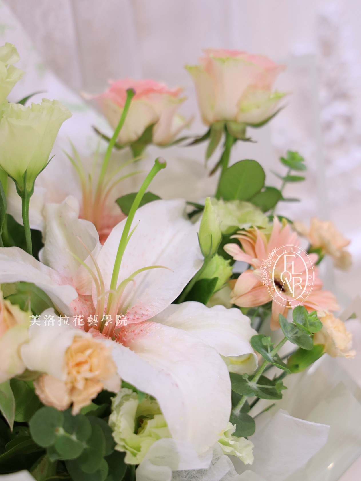 鮮花束|《春日序言》|百合玫瑰|氣質花束:圖片 5