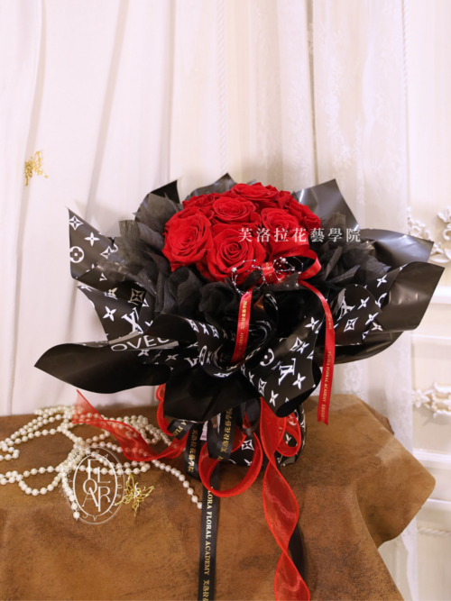 鮮花花束｜《Opéra Rouge》｜進口紅玫瑰｜質感花束