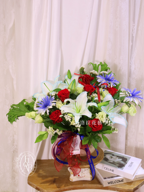 鮮花桌花｜《花妖款宴》｜百合｜高雅桌花