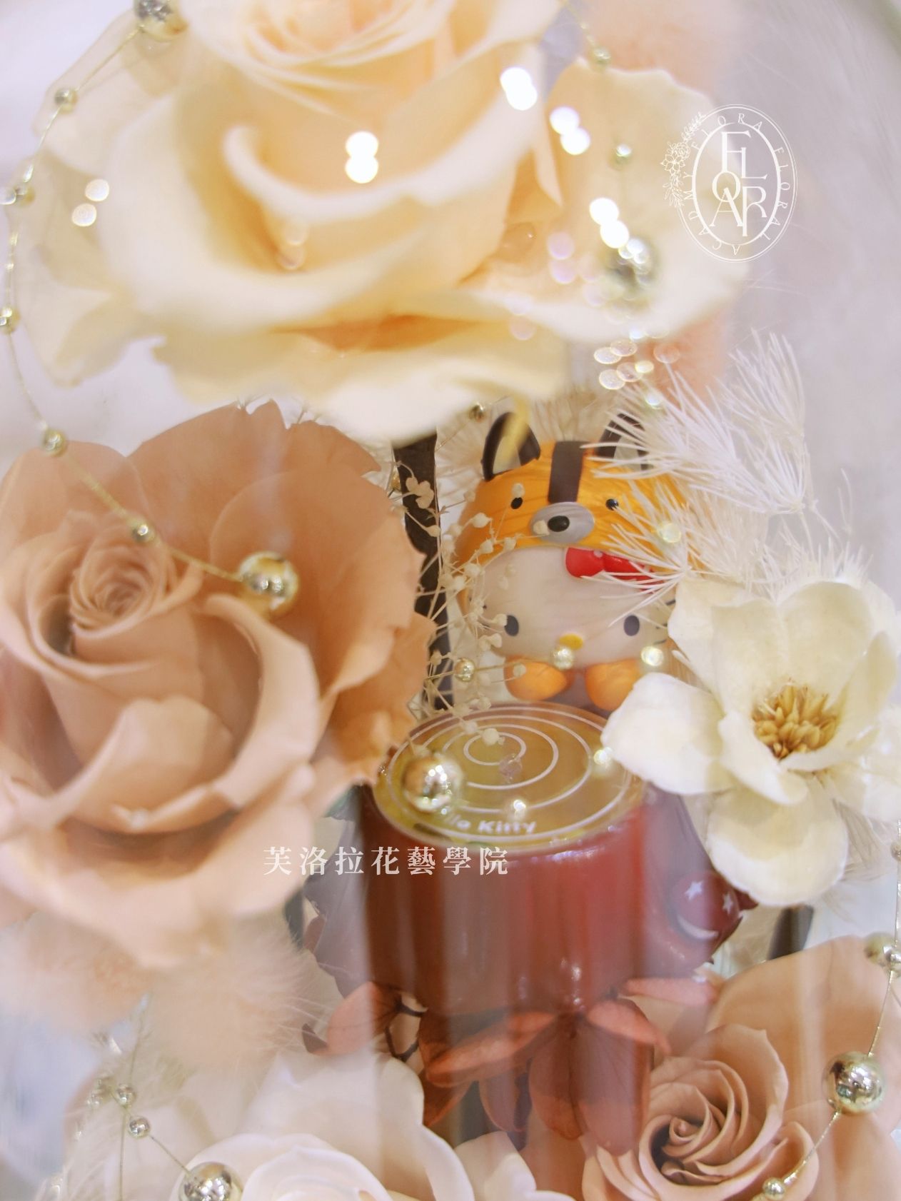 永生花玻璃罩|《The Bow Atelier》|永生花|Hello Kitty花禮:圖片 3
