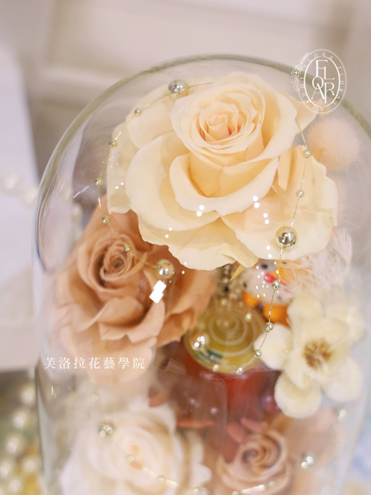 永生花玻璃罩|《The Bow Atelier》|永生花|Hello Kitty花禮:圖片 5
