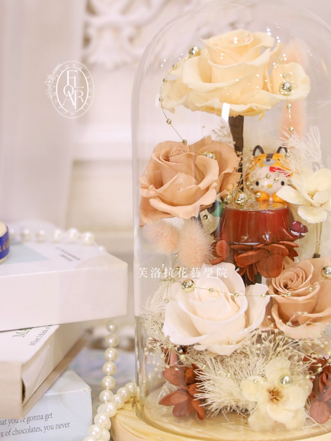 永生花玻璃罩|《The Bow Atelier》|永生花|Hello Kitty花禮:圖片 4