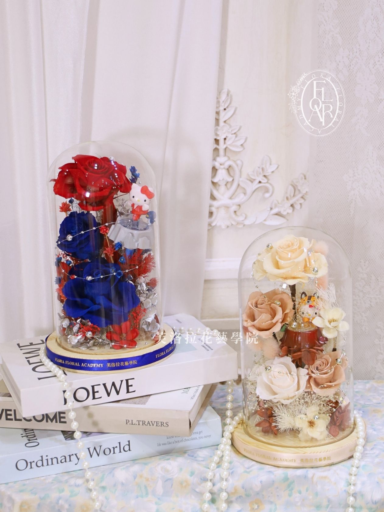 永生花玻璃罩|《The Bow Atelier》|永生花|Hello Kitty花禮